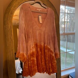 NWT pink/orange tie dye yfb urban outfitters cover up/dress